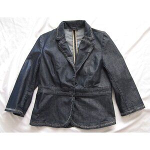 Women's Apostrophe Button Chambray Jacket Sz 14 (WS48)